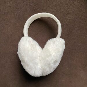 White Faux Fur Earmuffs